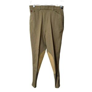 Ariat Sport Khaki Equestrian Breeches Riding Pants Knee-Patch Womens Size 30 NEW
